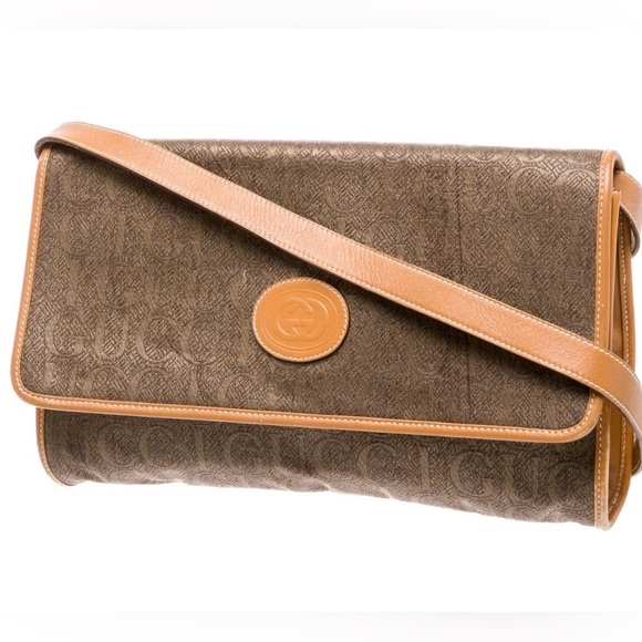 Gucci Vintage Jacquard Two-Way Crossbody Bag - Picture 1 of 14